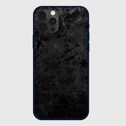 Чехол iPhone 12 Pro Абстракция - dark grunge break / 3D-Черный – фото 1