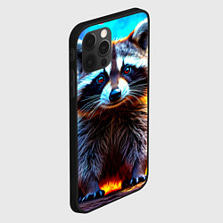 Чехол для iPhone 12 Pro Енот в огне, цвет: 3D-черный — фото 2