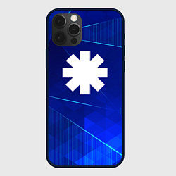 Чехол для iPhone 12 Pro Red Hot Chili Peppers blue poly, цвет: 3D-черный