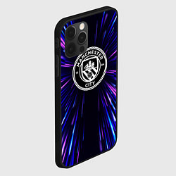 Чехол для iPhone 12 Pro Manchester City neon energy, цвет: 3D-черный — фото 2