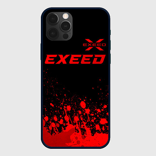 Чехол iPhone 12 Pro Exeed - red gradient посередине / 3D-Черный – фото 1