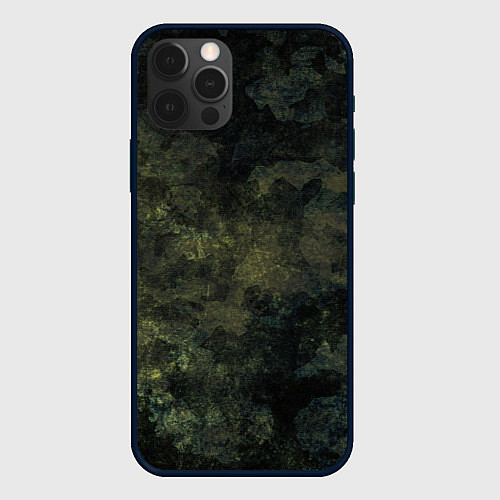 Чехол iPhone 12 Pro Абстракция - in military style / 3D-Черный – фото 1