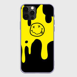 Чехол для iPhone 12 Pro Нирвана потёки краски, цвет: 3D-светло-сиреневый