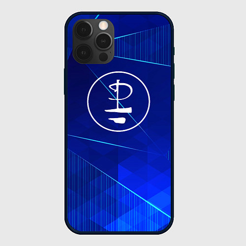 Чехол iPhone 12 Pro Pink Floyd blue poly / 3D-Черный – фото 1