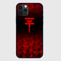 Чехол iPhone 12 Pro Tokio Hotel red poly