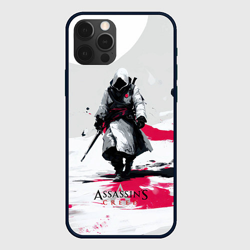 Чехол iPhone 12 Pro Assassins Creed ninja / 3D-Черный – фото 1