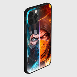 Чехол для iPhone 12 Pro Mortal Kombat - Саб-зиро и Скорпион, цвет: 3D-черный — фото 2