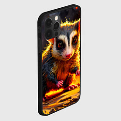 Чехол для iPhone 12 Pro Опоссум в огне, цвет: 3D-черный — фото 2