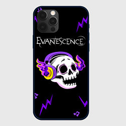 Чехол iPhone 12 Pro Evanescence неоновый череп