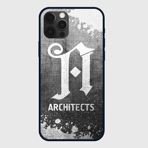 Чехол iPhone 12 Pro Architects - grey gradient / 3D-Черный – фото 1