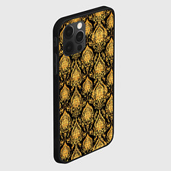 Чехол для iPhone 12 Pro Тайский золотой орнамент, цвет: 3D-черный — фото 2