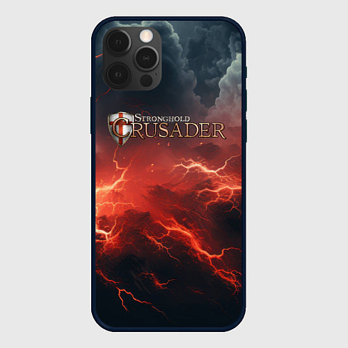 Чехол iPhone 12 Pro Stronghold сrusader молния крестоносца / 3D-Черный – фото 1