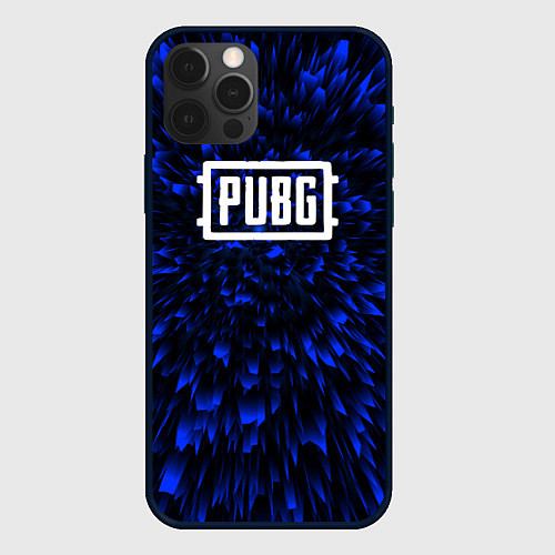 Чехол iPhone 12 Pro PUBG blue energy / 3D-Черный – фото 1