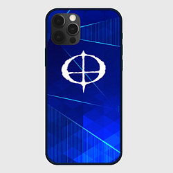 Чехол для iPhone 12 Pro Ozzy Osbourne blue poly, цвет: 3D-черный
