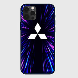 Чехол для iPhone 12 Pro Mitsubishi neon energy, цвет: 3D-черный