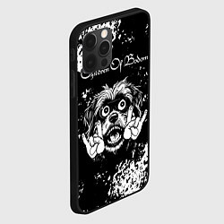 Чехол для iPhone 12 Pro Children of Bodom рок пес, цвет: 3D-черный — фото 2