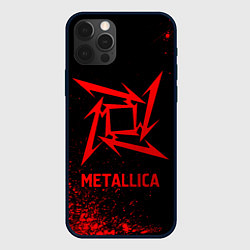 Чехол iPhone 12 Pro Metallica - red gradient