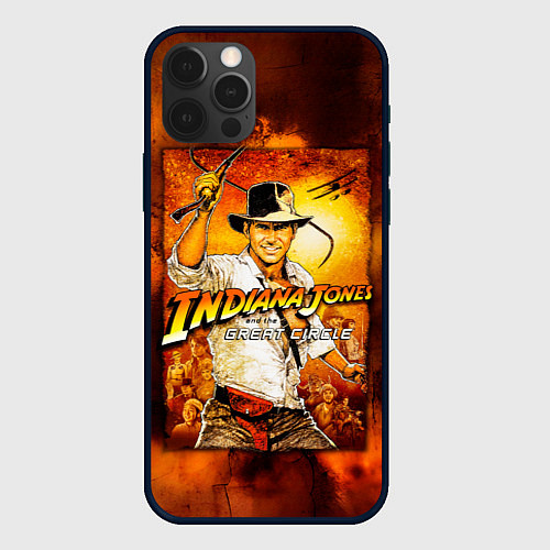 Чехол iPhone 12 Pro Indiana Jones and the Great Circle / 3D-Черный – фото 1