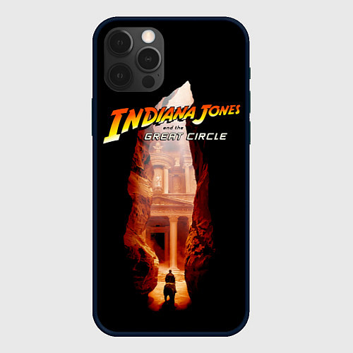 Чехол iPhone 12 Pro Indiana Jones and the Great Circle / 3D-Черный – фото 1