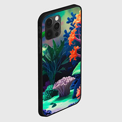 Чехол для iPhone 12 Pro Морское дно с кораллами, цвет: 3D-черный — фото 2