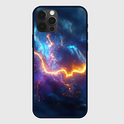 Чехол iPhone 12 Pro Космическая молния текстура