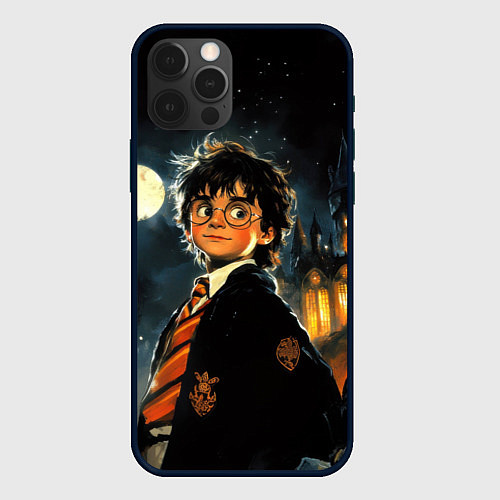 Чехол iPhone 12 Pro Гарри Поттер глубокая ночь / 3D-Черный – фото 1
