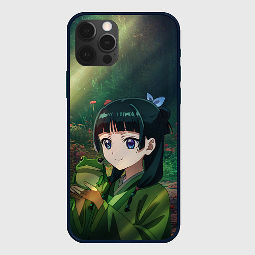 Чехол iPhone 12 Pro МаоМао и лягушка - Монолог Фармацевта / 3D-Черный – фото 1