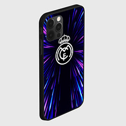 Чехол для iPhone 12 Pro Real Madrid neon energy, цвет: 3D-черный — фото 2