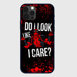 Чехол iPhone 12 Pro Дэдпул - красные брызги