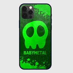 Чехол для iPhone 12 Pro Babymetal - green gradient, цвет: 3D-черный