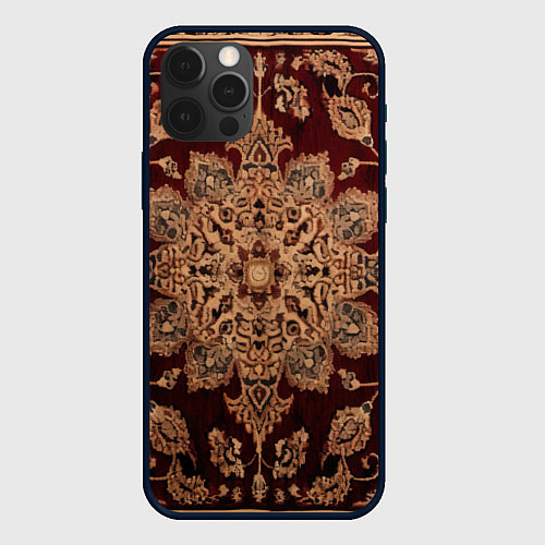 Чехол iPhone 12 Pro Симметричный узор / 3D-Черный – фото 1