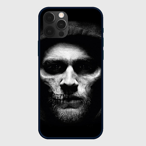 Чехол iPhone 12 Pro Sons Of Anarchy - Jax skull / 3D-Черный – фото 1