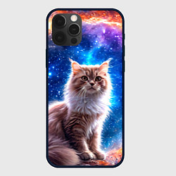 Чехол iPhone 12 Pro Ангорская кошка в космосе