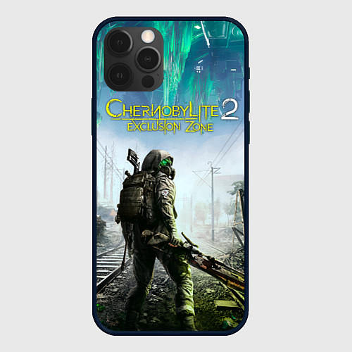 Чехол iPhone 12 Pro Герой Chernobylite 2 exclusion zone / 3D-Черный – фото 1