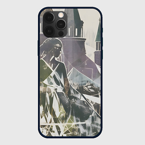 Чехол iPhone 12 Pro Отпечаток силуета / 3D-Черный – фото 1