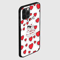 Чехол для iPhone 12 Pro Кошачья романтика, цвет: 3D-черный — фото 2