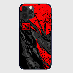 Чехол iPhone 12 Pro Дота 2 - красная абстракция
