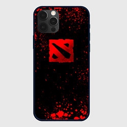 Чехол iPhone 12 Pro Красные брызги - Dota 2