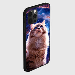 Чехол для iPhone 12 Pro Невская маскарадная кошка в космосе, цвет: 3D-черный — фото 2
