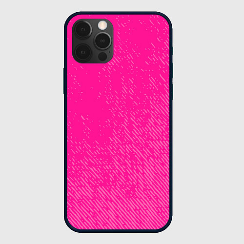 Чехол iPhone 12 Pro Джинс с потертостями-розовый / 3D-Черный – фото 1