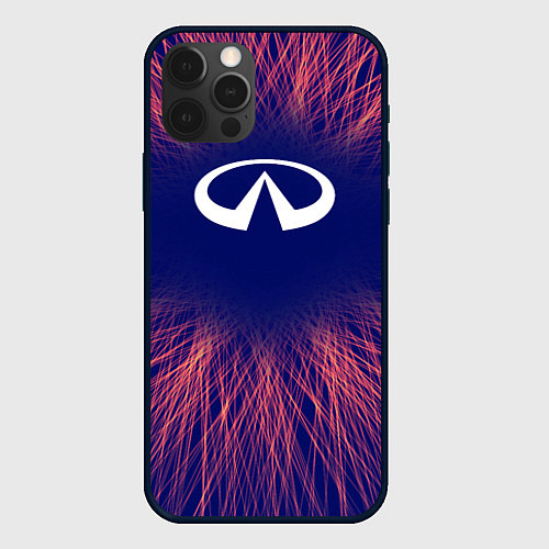 Чехол iPhone 12 Pro Infiniti red energy / 3D-Черный – фото 1