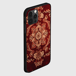 Чехол для iPhone 12 Pro Старый ковер узоры, цвет: 3D-черный — фото 2