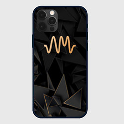 Чехол для iPhone 12 Pro Arctic Monkeys golden poly, цвет: 3D-черный