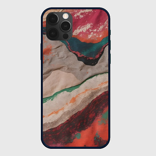 Чехол iPhone 12 Pro Абстракция из бумаги и краски / 3D-Черный – фото 1