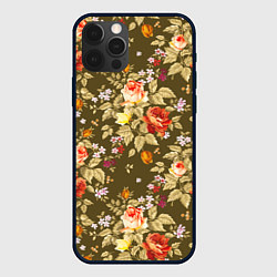 Чехол для iPhone 12 Pro Розы садовые и цветы полевые, цвет: 3D-черный