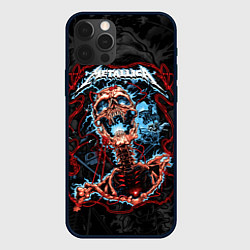 Чехол iPhone 12 Pro Metallica - electric skeleton