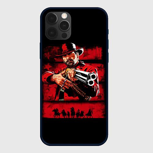 Чехол iPhone 12 Pro Red Dead Redemption 2 / 3D-Черный – фото 1