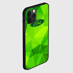 Чехол для iPhone 12 Pro Ford green poly, цвет: 3D-черный — фото 2