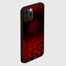 Чехол для iPhone 12 Pro Coldplay red poly, цвет: 3D-черный — фото 2
