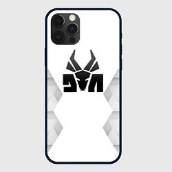 Чехол для iPhone 12 Pro Die Antwoord white poly, цвет: 3D-черный